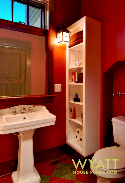 Spacious guest bathroom in the Bixby Knolls house plan